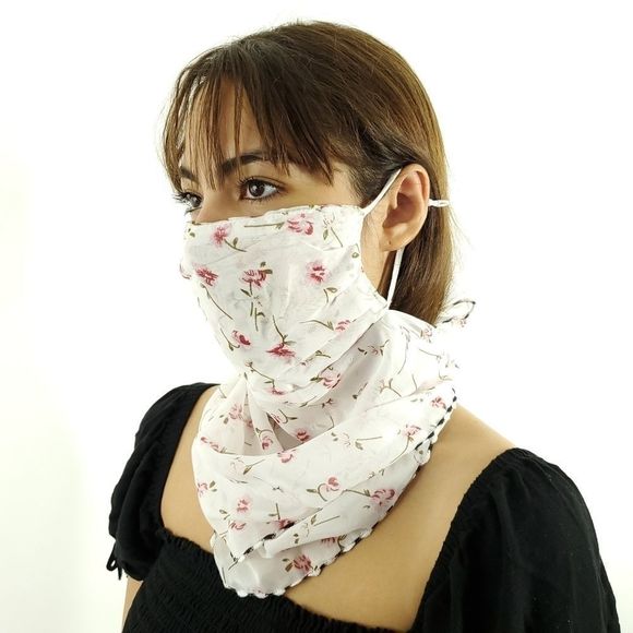 Convertible Bandana Face Mask Scarf Scarves Floral, Bundle of 34 Masks